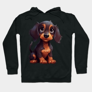 Cute Cartoon Dachshund Puppy Dog Hoodie